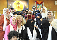 Dalai Lama and Muslims laughing