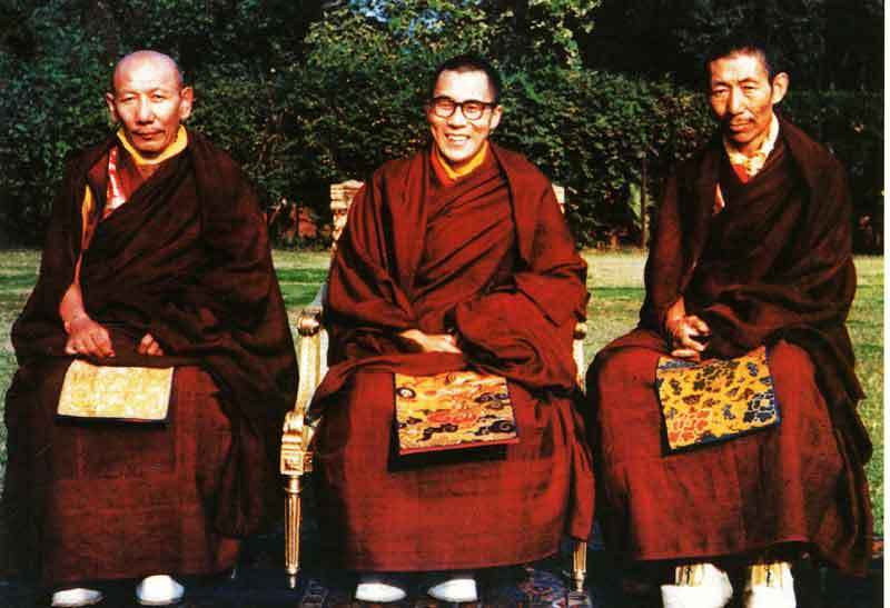 Dalai Lama + Ling Rinpoche + Trijang_Rinpoche