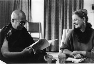 HH the Dalai Lama with Louwrien Wijers, 1982