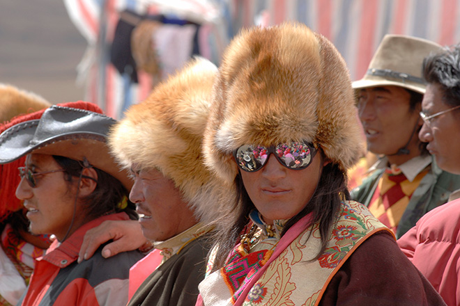 Tibet 2007: Nomad with fox hat. Olaf Schubert